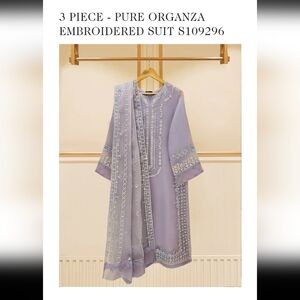 Agha Noor 3pcs Organza Suit